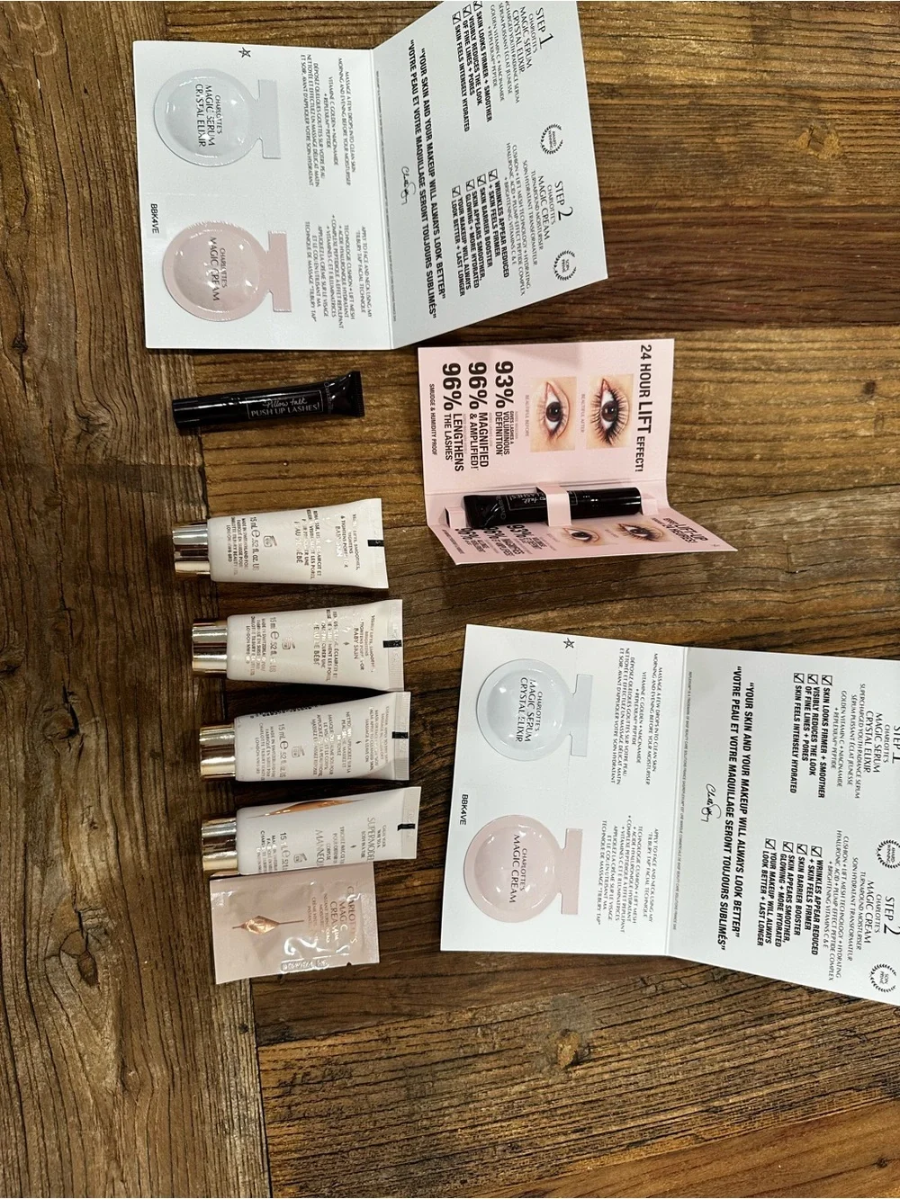 Charlotte Tilbury Mini Skincare & Makeup Set - Rose & Gold bunch of sample